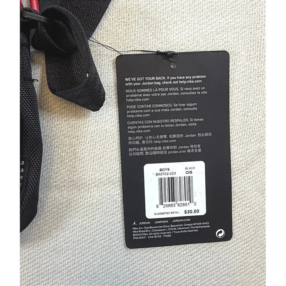 Jordan Jumpman Festival Bag Black Crossbody Messenger Bag 9A0702-023 NWT